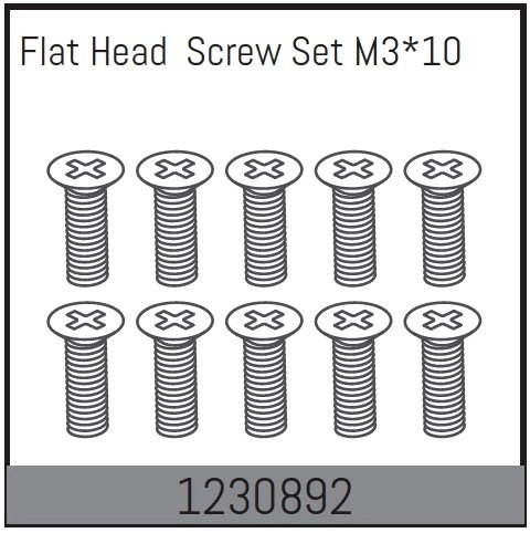 1230892 - M3*10 Flat Head Screw Set (10)