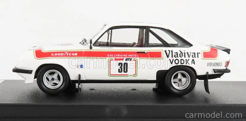 Trofeu Ford england Escort Mkii Rs2000 N 30 3rd Rally Donegal International 1979 J.lyons - T.semple 1:43 Bílá Červená