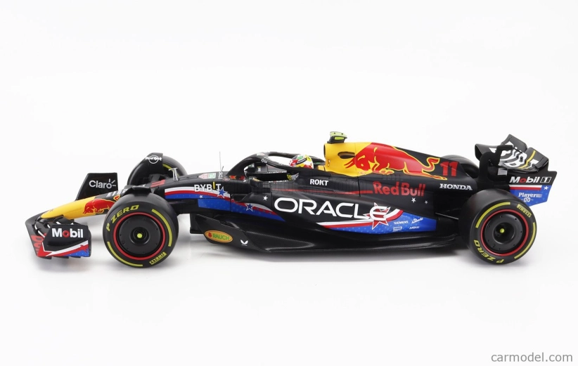 Bburago Red bull F1 Rb19 Team Oracle Red Bull Racing N 11 4th Austin Usa Gp 2023 Sergio Perez 1:18 Matt Blue