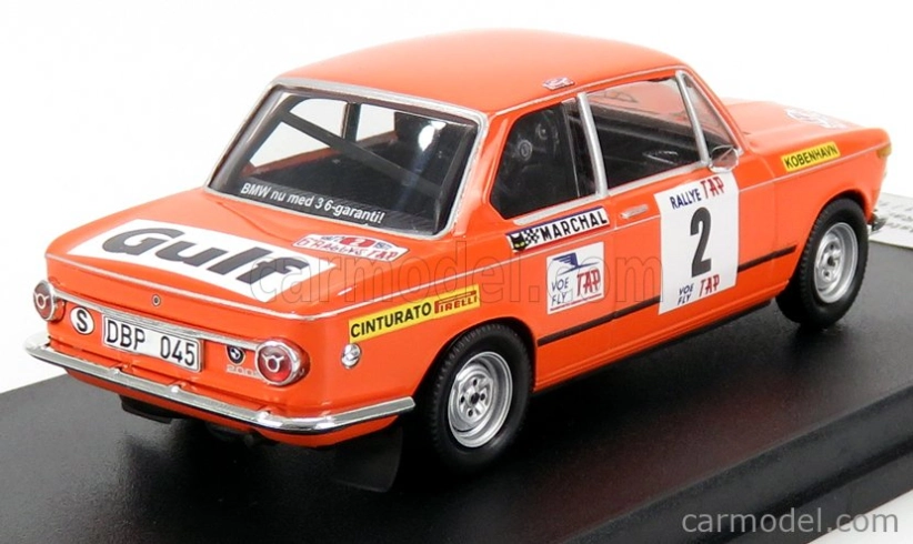 Trofeu BMW 2002ti (nočná verzia) N 2 Rally Tap 1972 L.asterhag - C.bilstam 1:43 Orange