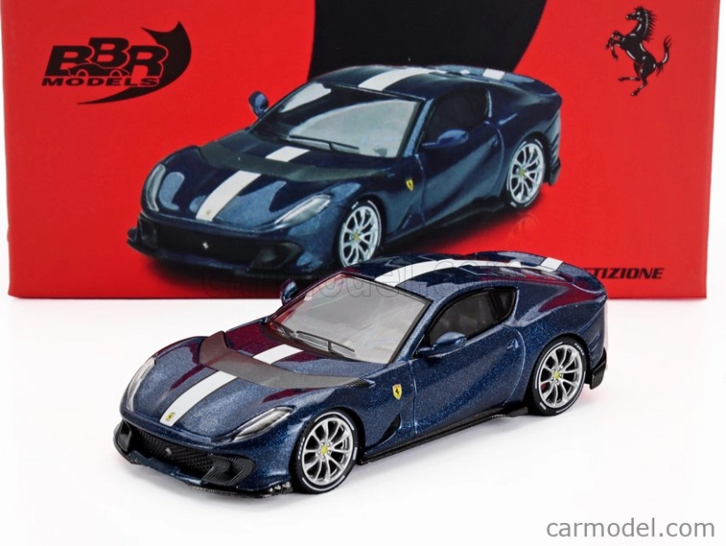 Bbr-models Ferrari 812 Competizione 2021 1:64 Blue Tour De France White