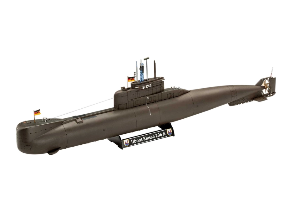 Plastic ModelKit ponorky 05186 – 70 Years Bundeswehr: Wilhelm Bauer, Type 206A, Class 2 (1:144)