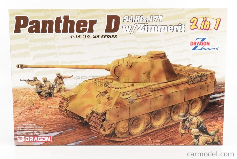 Dragon armor Tank Panther-d Sd.kfz.171 W-zimmerit 1939 - 1945 1:35 Military