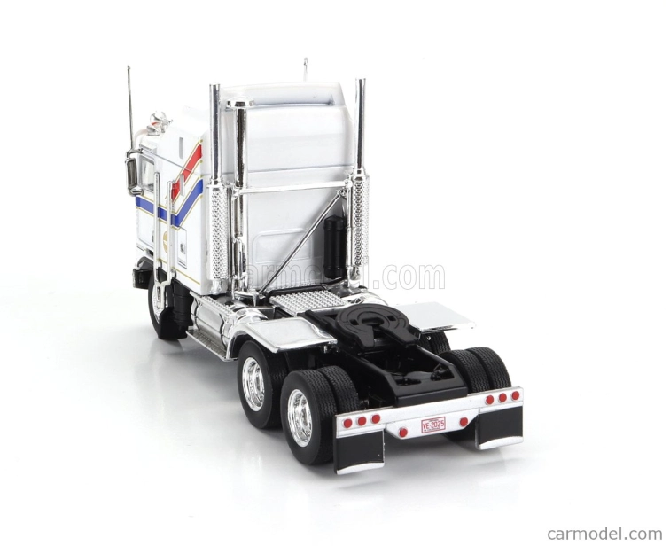 Ixo-models Kenworth K100 Aerodyne Tractor Truck 3-assi 1976 1:64 Bílá