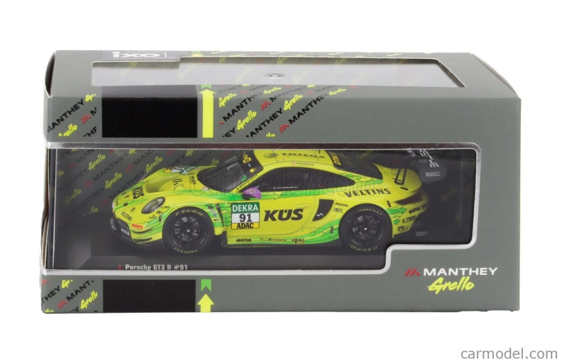 Ixo-models Porsche 911 992 Gt3 R Team Manthey Grello N 91 Dtm Season 2024 Thomas Preining 1:43 Žlutá Zelená