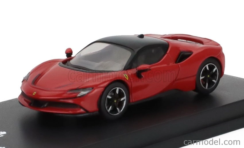 Edicola Ferrari Sf90 Stradale Hybrid 1000hp 2019 - Con Vetrina - With Showcase 1:64 Rosso Corsa - Červená