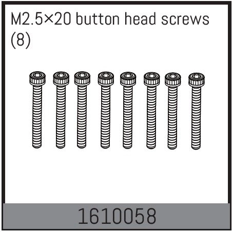 M2.5×20 button head screws (8)