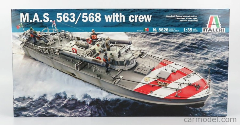 Italeri Boat Mas M.a.s. 563/568 Military With Crew 1:35 /