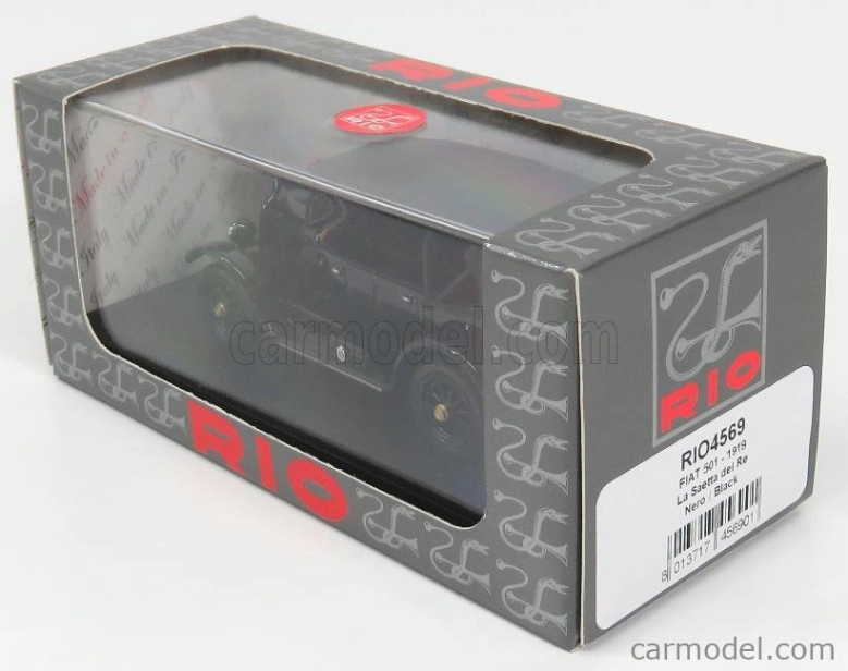 Rio-models Fiat 501 Cabriolet Uzavretá La Saetta Del Re 1919 1:43 čierna