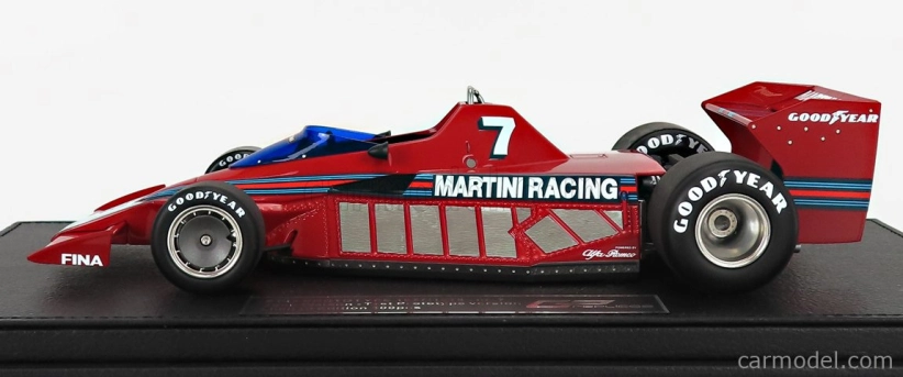 Gp-replicas Brabham F1  Bt46 Alfa Romeo Prototype Martini Racing N 7  Test Version 1977 John Watson - Con Vetrina - With Showcase 1:18 Red