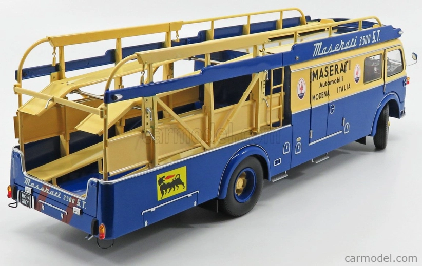 Cmr Fiat 642rn2 Truck Bartoletti Maserati Car Transporter 1957 1:18 Modrá Žlutá