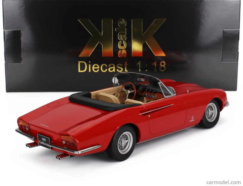Ferrari 365 California Spider 1966 v mierke kk - Béžový interiér 1:18 Červená