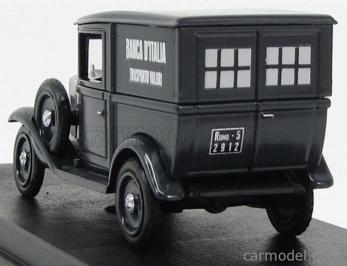 Rio-models Fiat Balilla Van 1936 - Trasporto Valori Banca D'italia 1:43 čierna