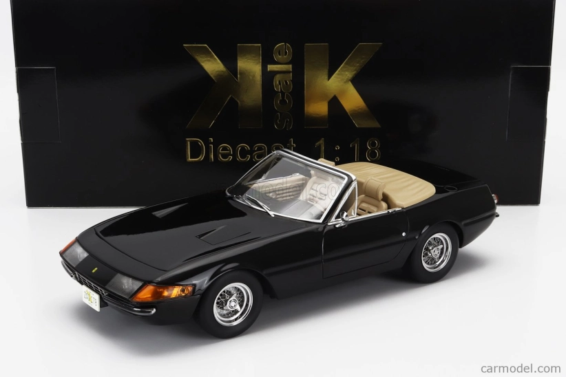 Kk-scale Ferrari 365 Gts Daytona Spider 1-series Open Usa Version 1969 1:18 Black
