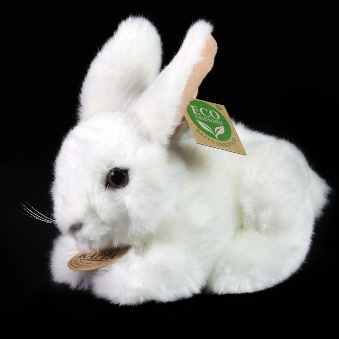 Rappa Plyšový králik biely 18 cm ECO-FRIENDLY
