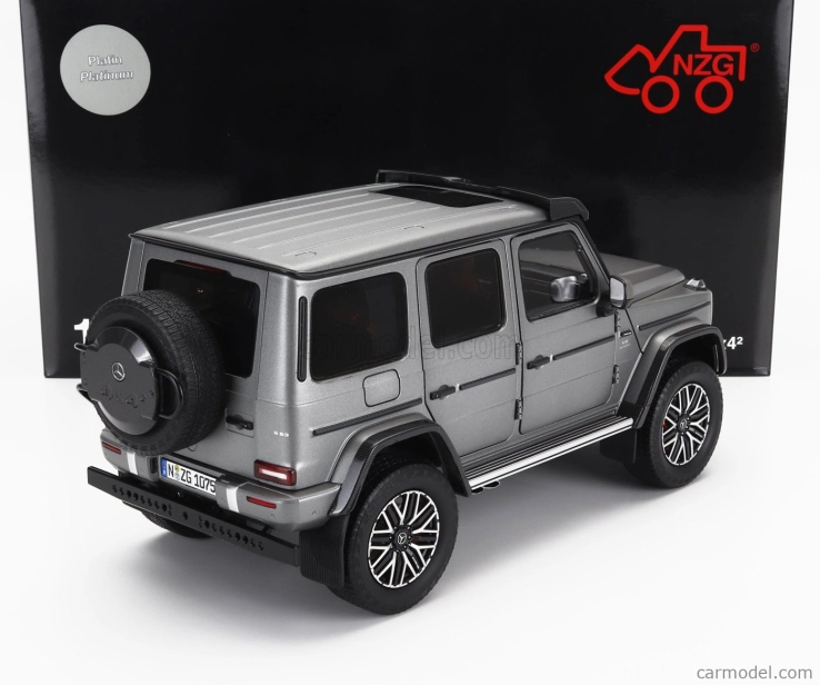 Nzg Mercedes benz G-class G63 4x4 Amg 2023 1:18 Platinová Magno Šedá