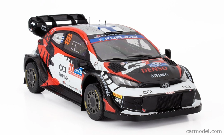 Ixo-models Toyota Yaris Gr Rally1 Team Toyota Gazoo Racing Wrt N 69 Rally Finland 2024 Kalle Rovanpera - Jonne Halttunen 1:18 Čierna biela červená