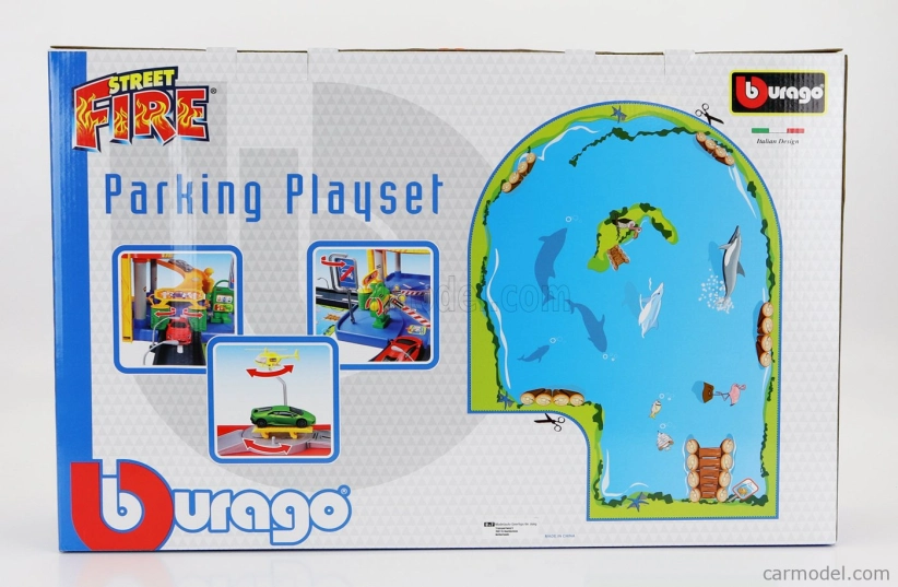 Bburago Accessories Diorama - Parking Playset Garage With Porsche Cayenne + Audi R8 1:43 Různé