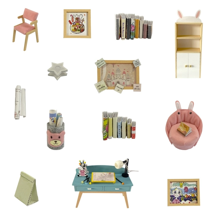 2Kids Toys miniatura domečku Studovna - poškozený obal