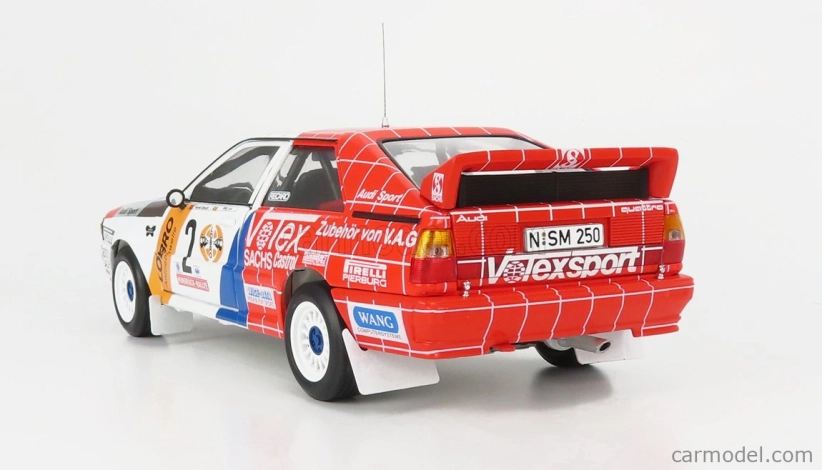 Sun-star Audi Quattro A1 N 2 Winner Rally International Avd/sth Hunsruck 1984 H.demuth - W.lux 1:18 Červená Bílá