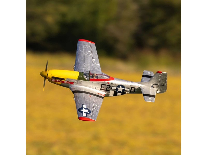 RC letadlo E-flite P-51D Mustang 0.49m Detroit Miss SAFE Select BNF Basic
