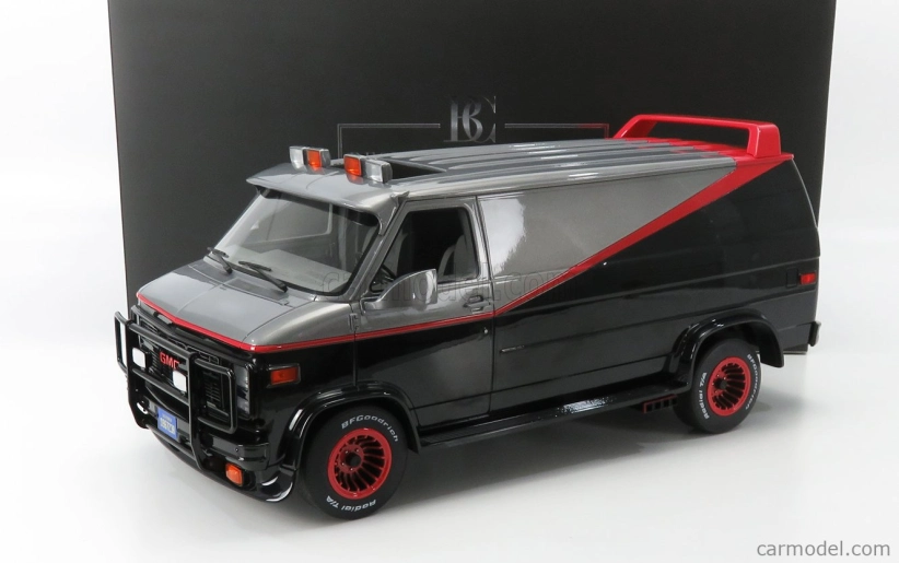 Greenlight GMC Vandura A-team Van - 1983 1:12 Šedá Černá