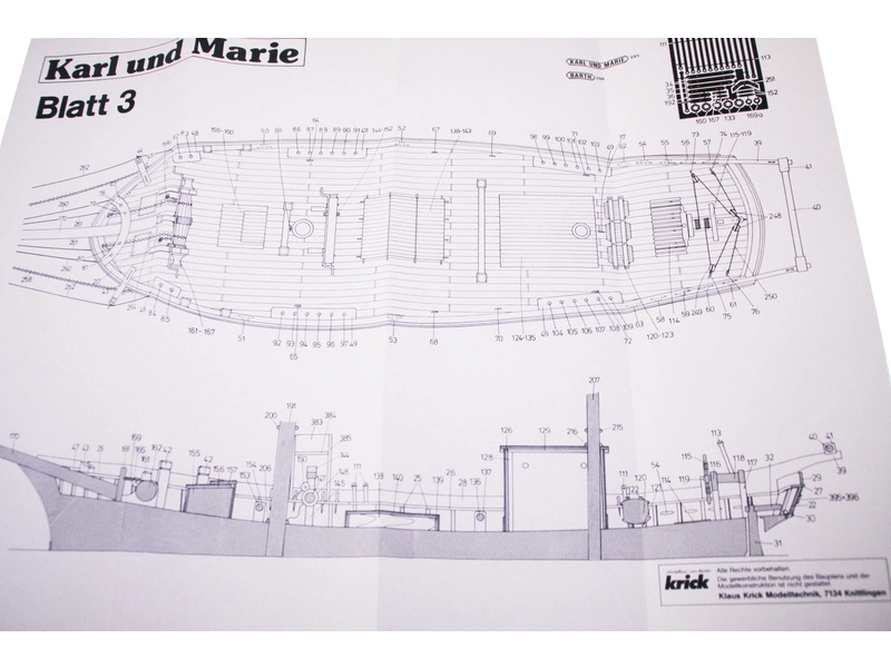 RC stavebnica lode Krick Karl und Marie kit