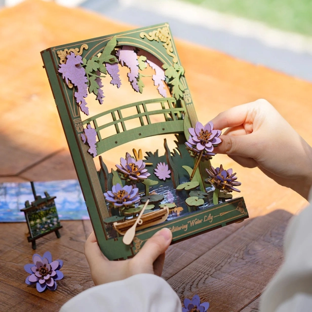 RoboTime 3D drevené puzzle Trblietavé lekná