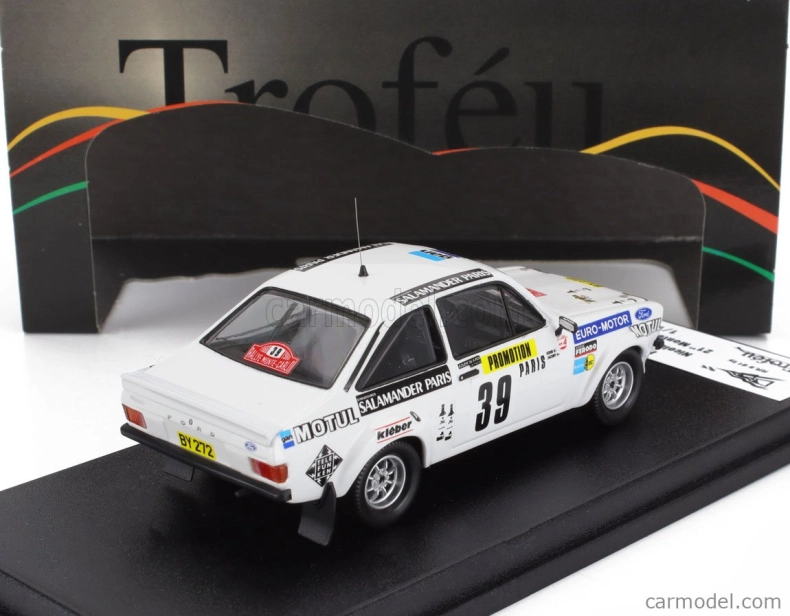 Trofeu Ford england Escort Mkii N 39 Rally Montecarlo 1980 Nicolas Koob - Win Jacoby 1:43 Bílá