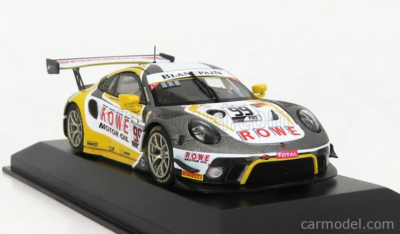 Minichamps Porsche 911 991-2 Team Rowe Racing N 99 7th 24h Spa 2019 D.olsen - M.campbell - D.werner 1:43 Sivá Biela Žltá