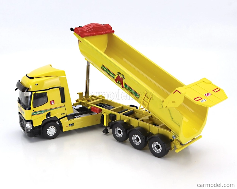 Eligor Renault T460 Truck Cassone Ribaltabile Moroni Transports 2021 1:43 Žltá