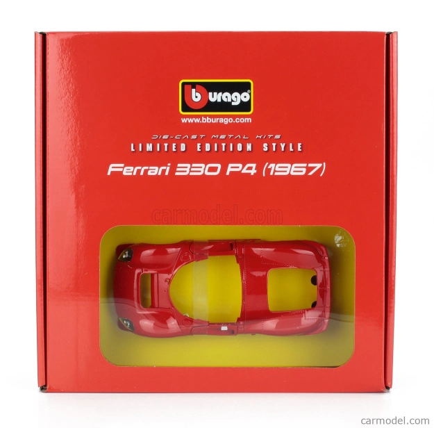 Bburago Ferrari 330 P3 4.0l V12 Spider Team Ferrari Spa Sefac N 23 Winner 24h Daytona 1967 Lorenzo Bandini – Chris Amon 1:24 Red