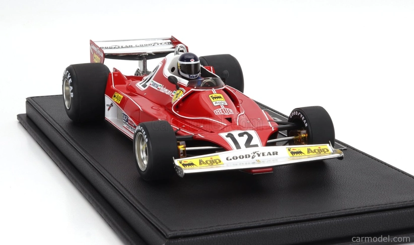 Gp-replicas Ferrari F1  312t2b Team Scuderia Ferrari Spa Sefac N 12 Winner Brazilian Gp (with Pilot Figure) 1977 Carlos Reutemann 1:18 Červená Bílá