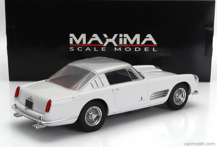 Maxima Ferrari 410 Superamerica Iii Series Pininfarina Coupe 1958 1:18 Bílé Stříbro