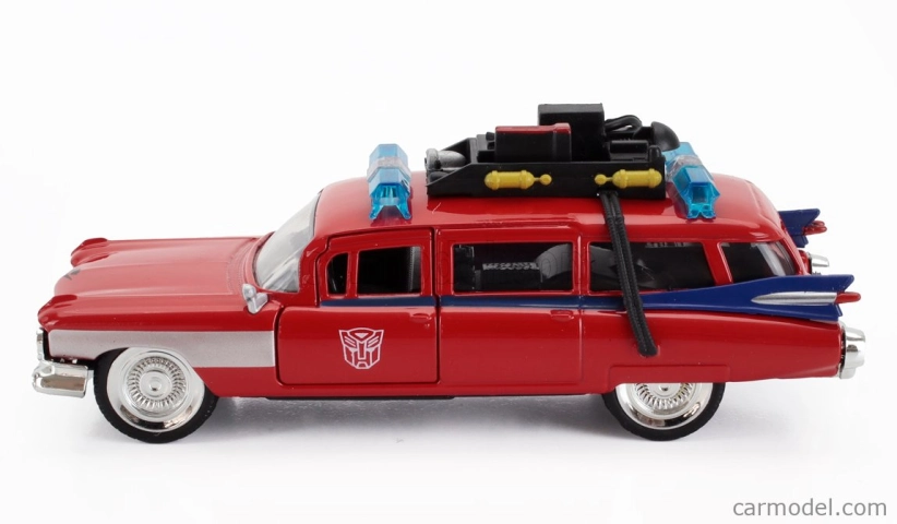 Jada Cadillac Series-62 Ecto-1 Ghostbusters Transformers 1984 1:32 Červená