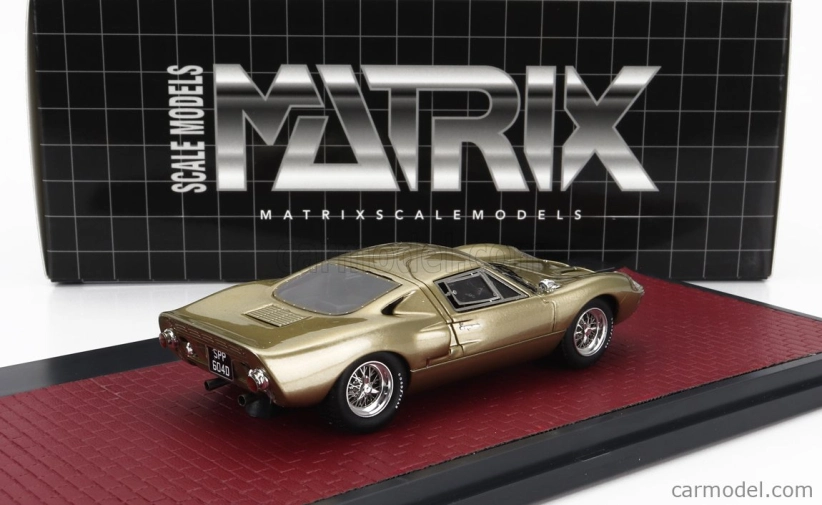 Modely v mierke Matrix Ford usa Gt40 Mkiii 1967 1:43 Gold Met
