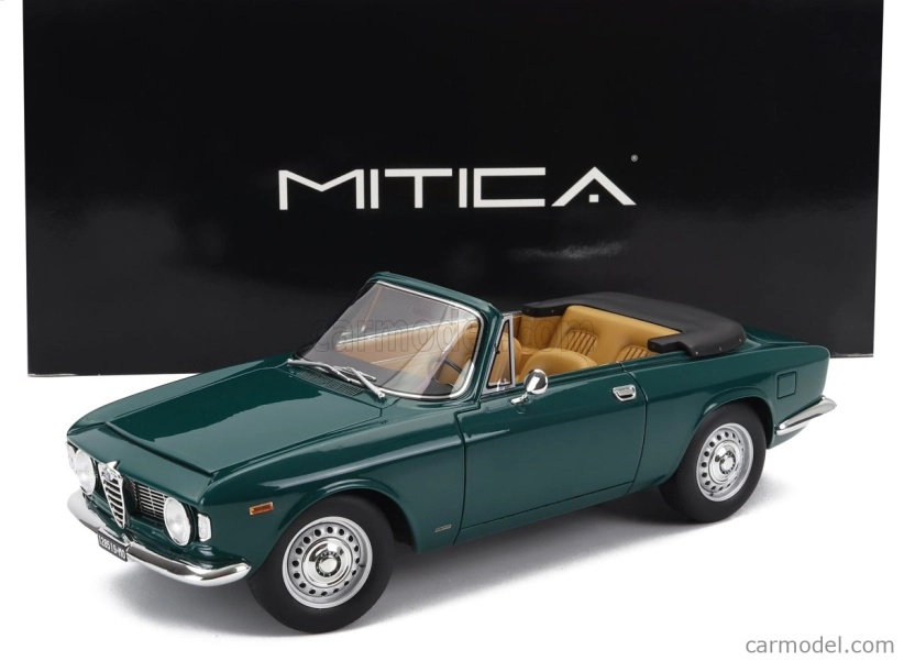 Mitica Alfa romeo Giulia 1600 Gtc Cabriolet Otvorené 1964 - Interiér Cinghiale 1:18 Verde Pino 216 - Zelená