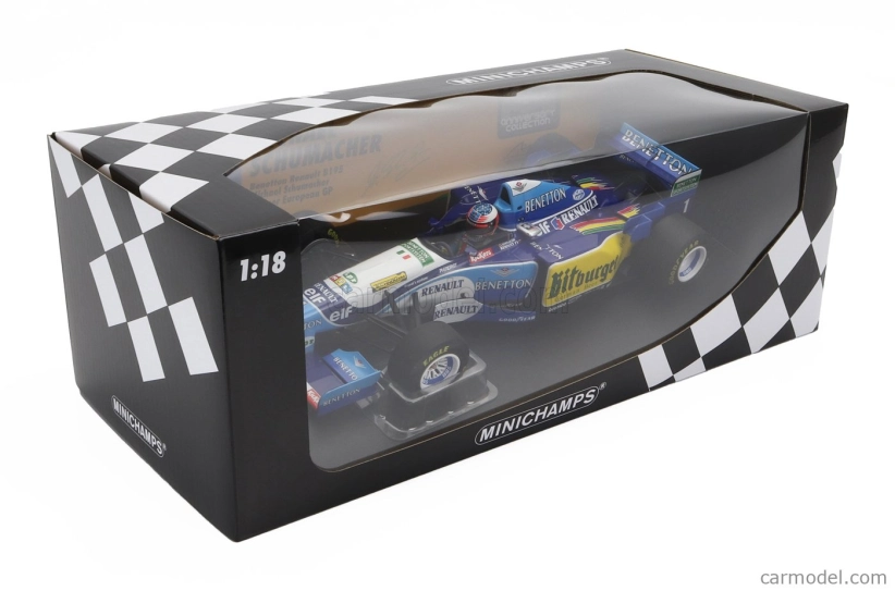 Minichamps Benetton F1 B195 Team Mild Seven Renault N 1 World Champion Winner European Gp 1995 Michael Schumacher 1:18 Modrá Žlutá