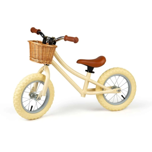 Bigjigs Toys Krémový balančný bicykel