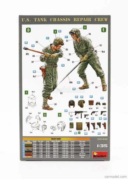 Miniart Figures Military Us Tank Chassis Repair Crew 1:35 /