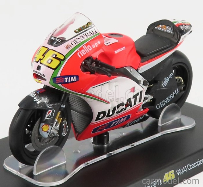 Edicola Ducati Desmosedici Gp12 Ducati Team N 46 Motogp Sezóna 2012 Valentino Rossi 1:18 Red Fluo White