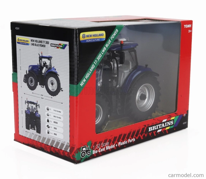 Britský traktor New holland T7.300 Blue Power 2020 1:32 modrý