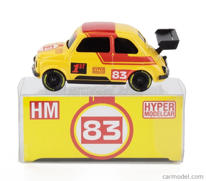 Brumm Fiat 500 Brums Livery Hyper Modelcar N 83 2025 - 24h Le Mans Wheels 1:43 Žlto-červená