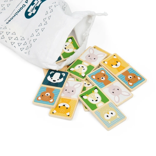 Bigjigs Toys Domino lesné zvieratá
