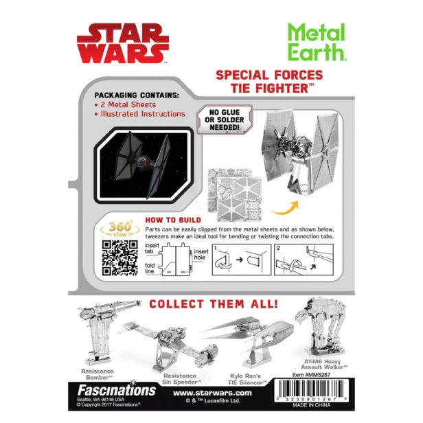 Oceľová stavebnica Star Wars EP 7 Special Forces TIE