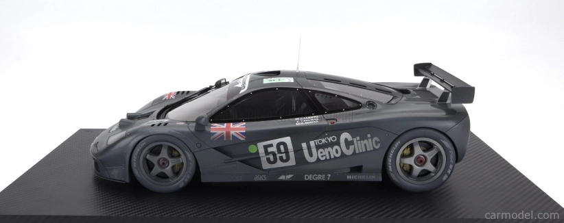 Truescale Mclaren F-1 Gtr Bmw V12 Team Kokusai Kaihatsu Racing N 59 ( po pretekoch zvetraný) Víťaz 24h Le Mans 1995 Y.dalmas - M.sekiya - J.j.lehto 1:12 Dark Grey Met