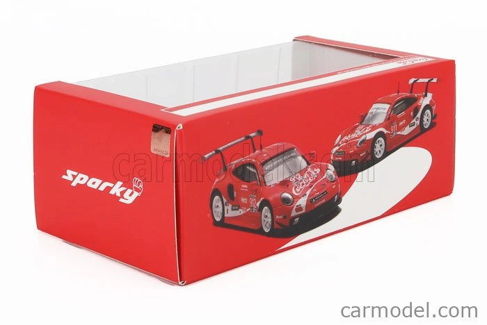 Spark-model Porsche 911 991 Rsr Team Porsche Gt Coca-cola N 911 Petit Le Mans 2019 P.pilet - N.tandy - F.makowiecki + N 912 Petit Le Mans 2018 E.bamber - L.vanthoor - M.jaminet 1:64 červená biela