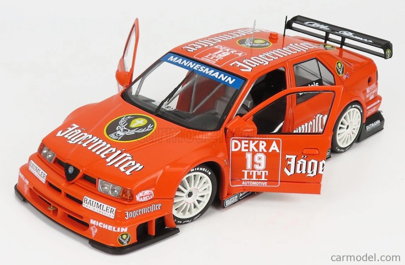 Werk83 Alfa romeo 155 V6 Ti Jagermeister Racing N 19 Dtm Itc 1995 Michael Barteles 1:18 Oranžová