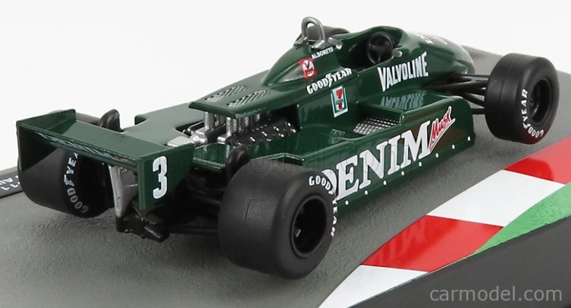 Edicola Tyrrell F1 011 Denim N 3 Sezóna 1982 Michele Alboreto 1:43 Zelená