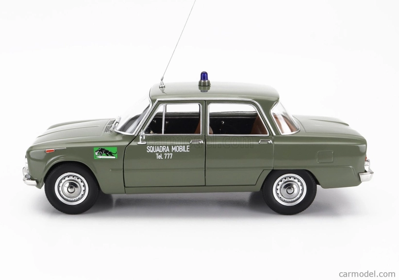 Mitica-diecast Alfa romeo Giulia 1.6 Ti Polizia Milano 1963 - Squadra Mobile Tel. 777 1:18 Verde Lucido - zelená